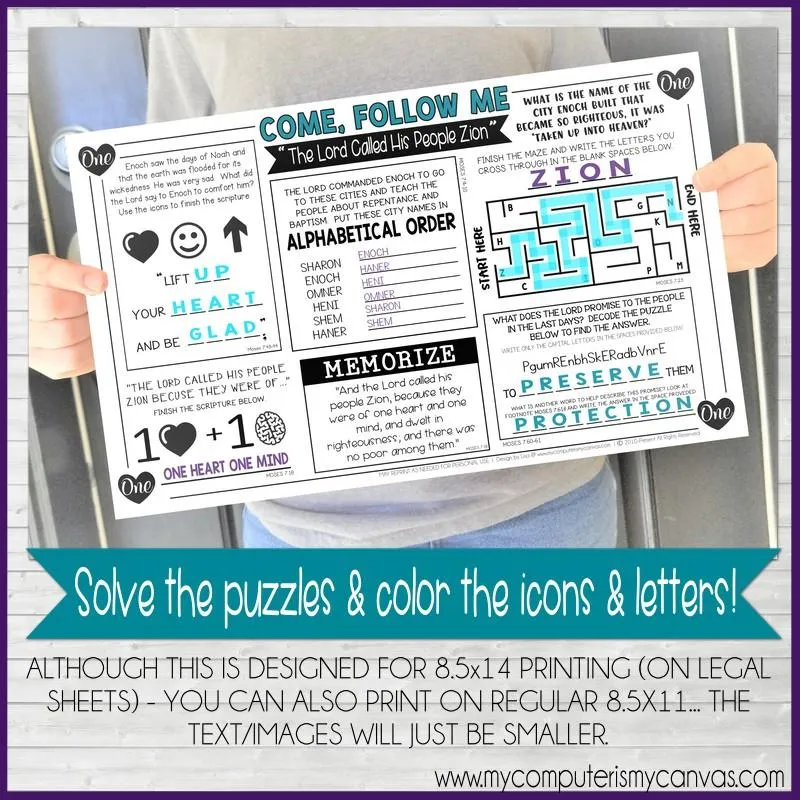 2022 CFM Old Testament Placemat Activity Sheets {JANUARY} PRINTABLE