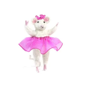 Ballerina Mouse Figurine and Ornament