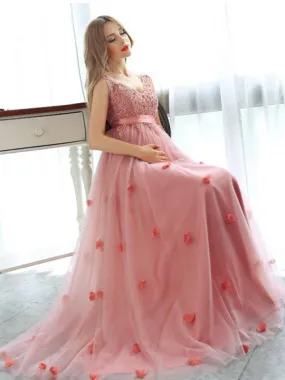 Charming Tulle Lace Up Custom Popular Party Newest Prom Dresses Online,PDY0152