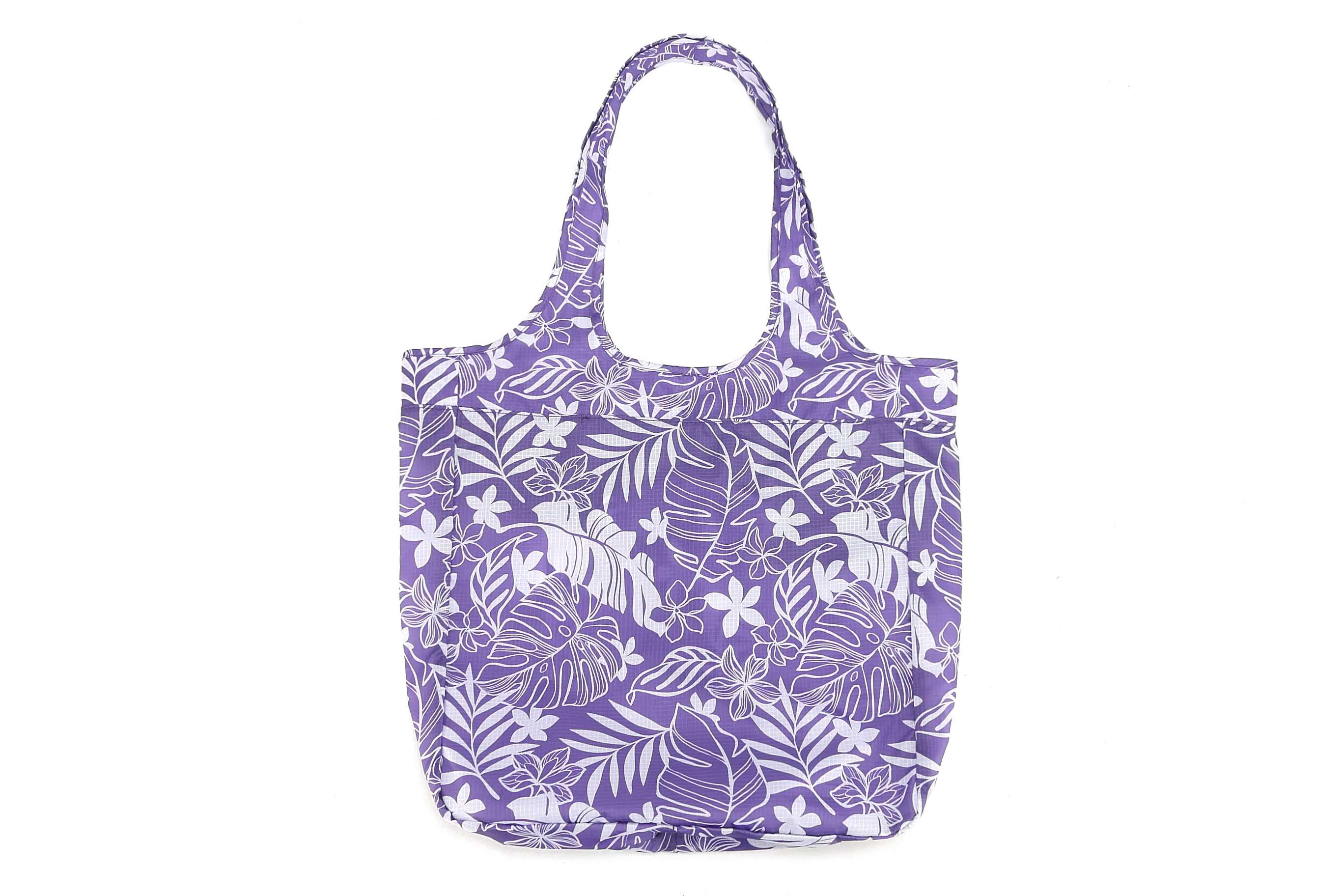 Foldable Bag Jacqueline Plumeria Monstera Purple