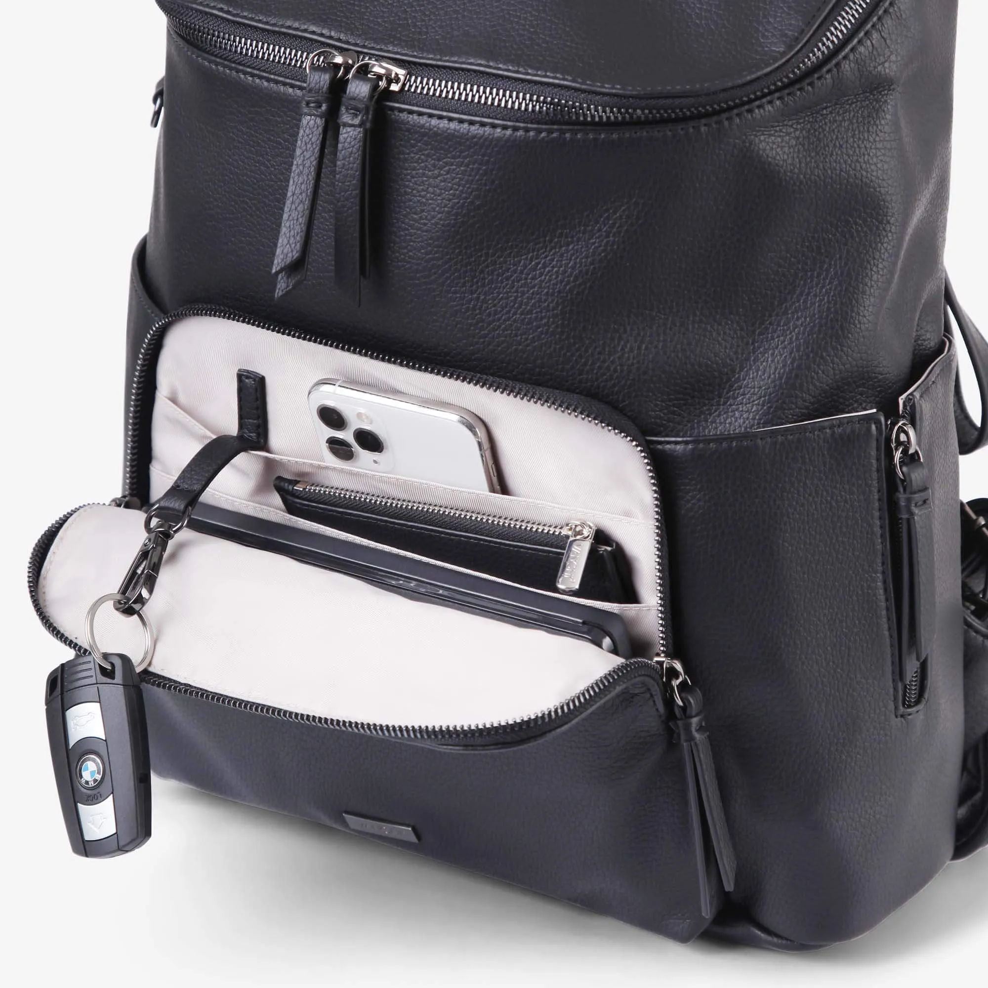 Frankie Work Backpack (Vegan) Black/ Gunmetal