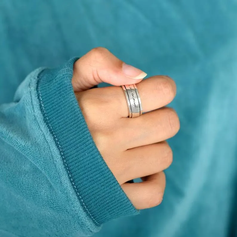 I am Enough Spinning Fidget Ring