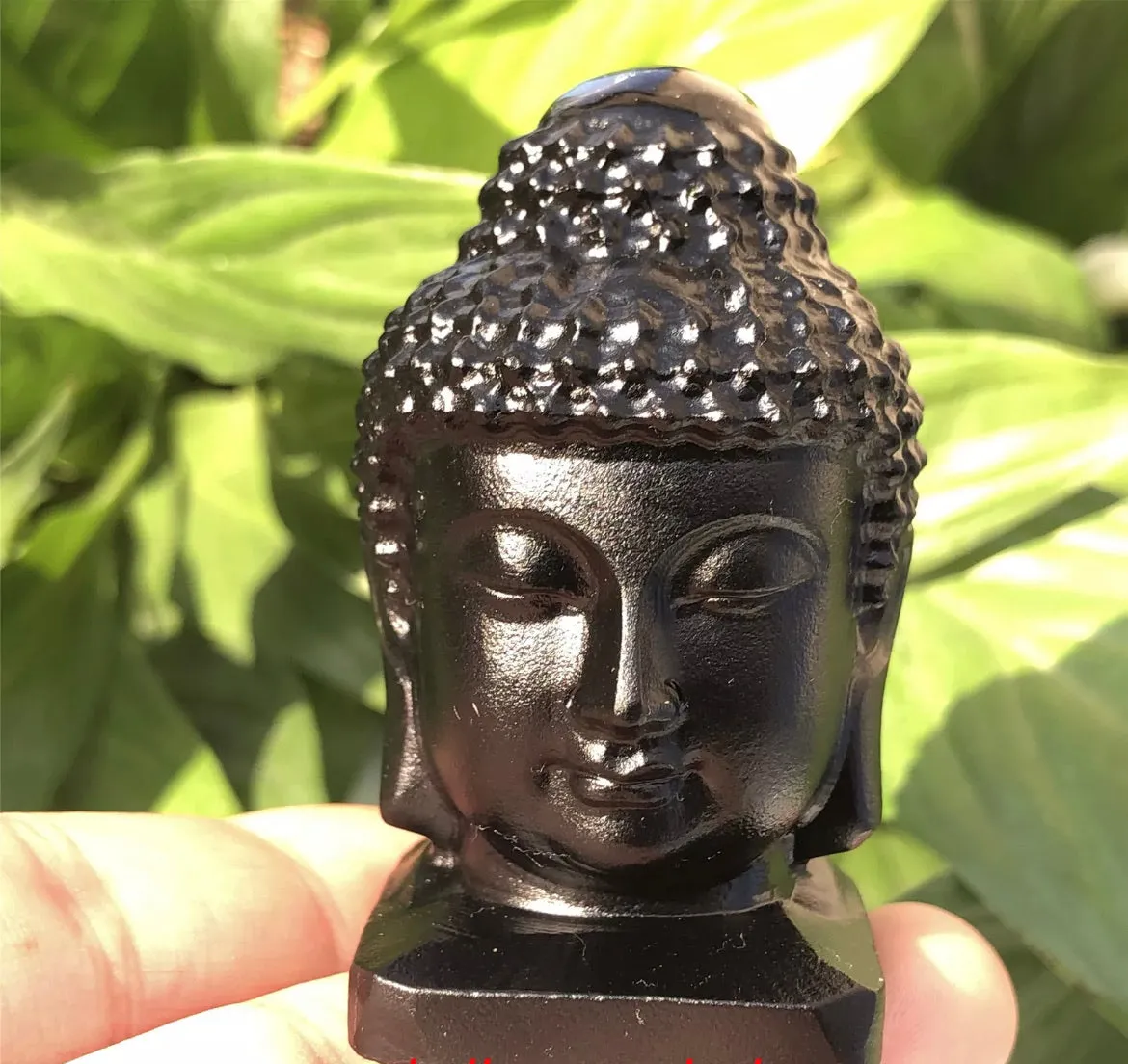 Natural Black Obsidian gemstone Buddha